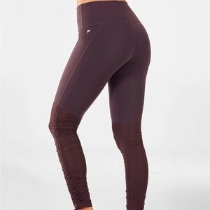 NWOT Fabletics Cashel Foldover Powerform Leggings Purple Large Tall
